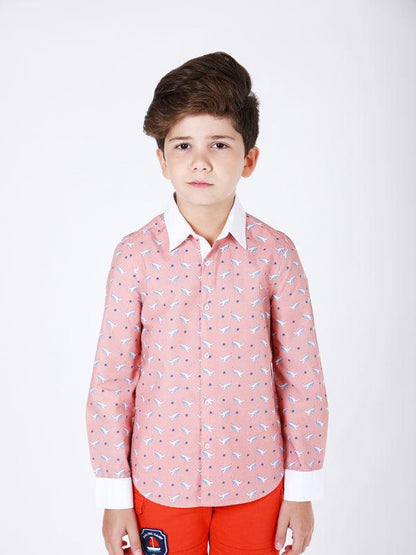 One Friday Pink Fish Print Shirt - One Friday World