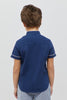 One Friday Chinese Collar Blue T-shirt