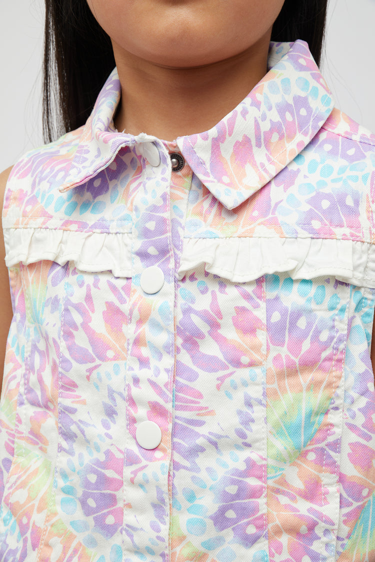 Multi Color Sleevless Top