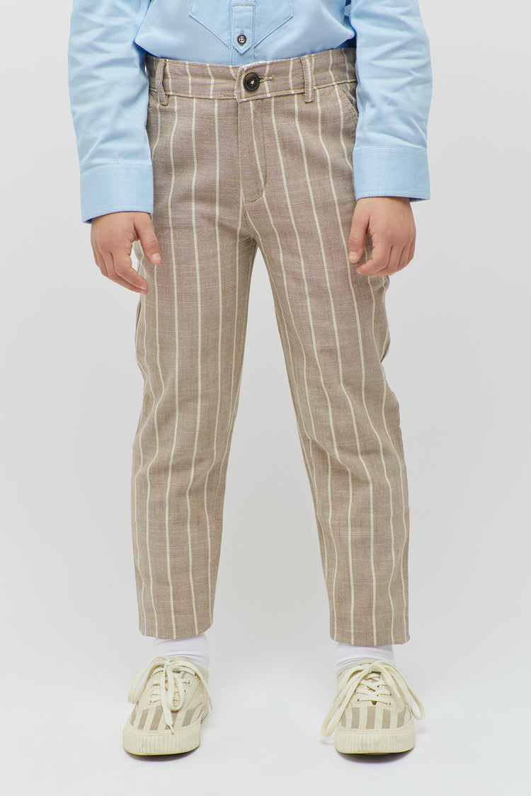 Striped Beige Trouser