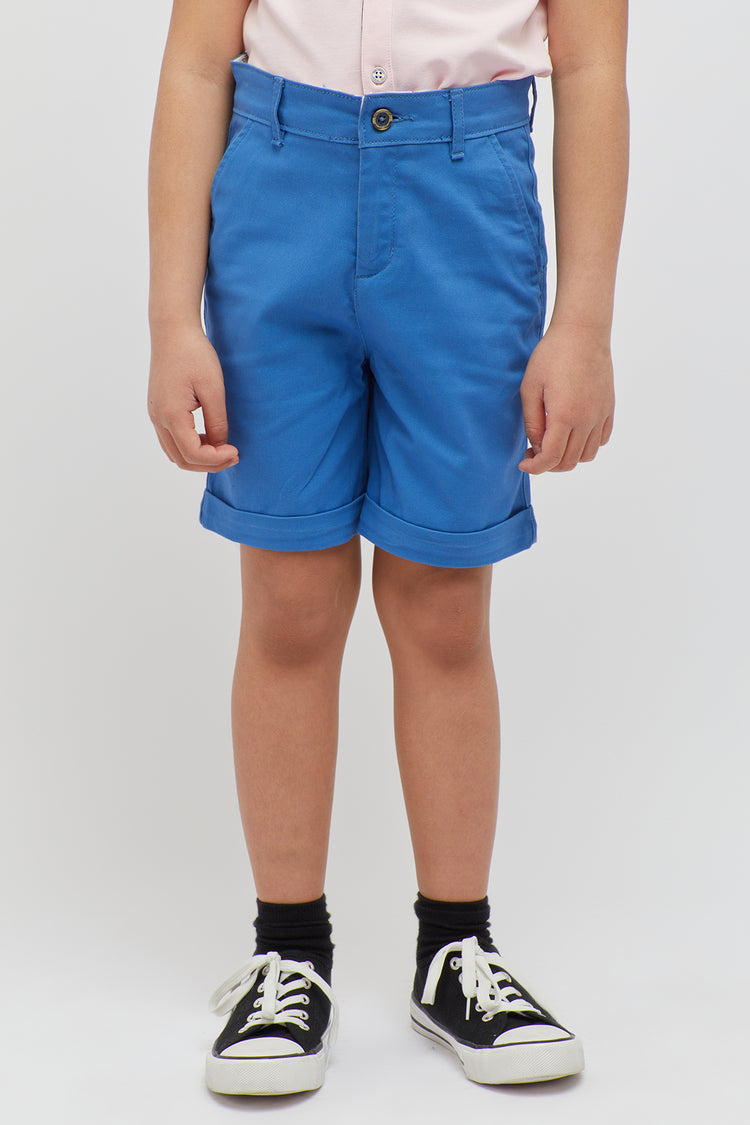 Kids Boys Blue Casual Cotton Short
