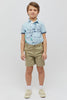 One Friday Kids Boys Beige Summer Cotton Shorts