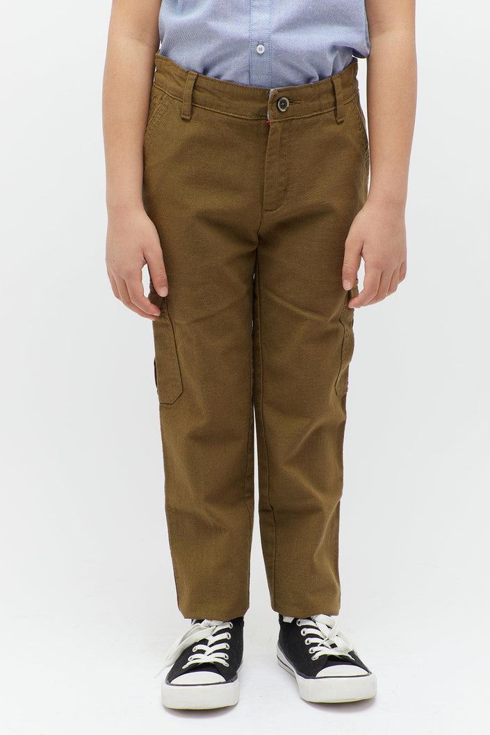 One Friday Olive Green Pocket Trouser