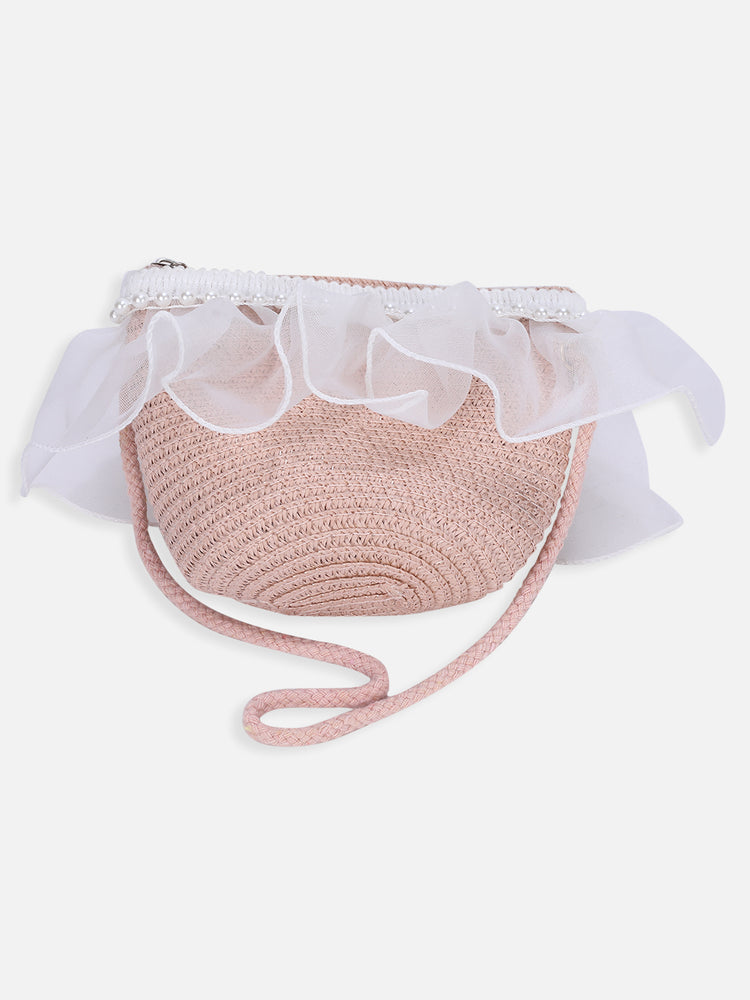 Pink Summer Cap With Bag