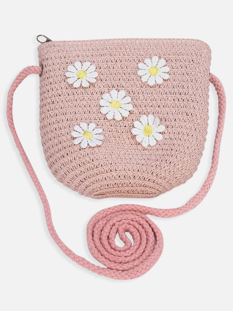 Pink Solid Summer Cap With Bag