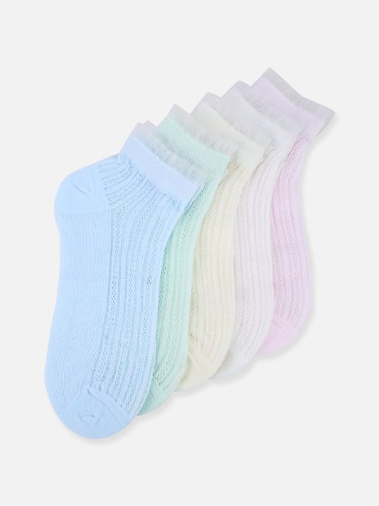 Multi Solid Socks Set Of 5