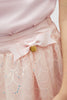 One Friday Kids Girls Princess Peach Sequin Skirt with Bow