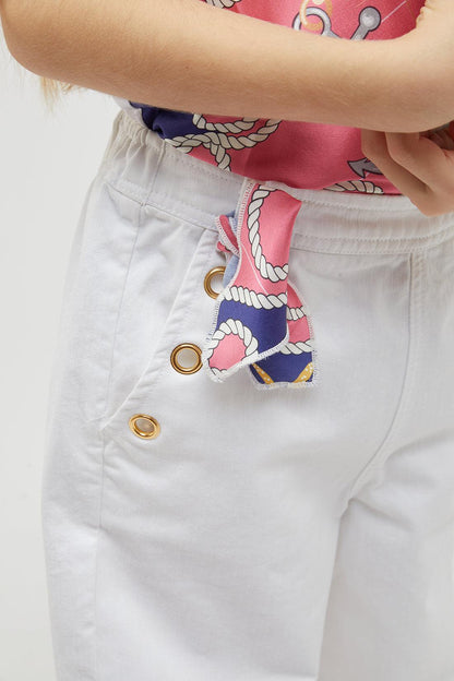 One Friday Off White Flared Trouser - One Friday World