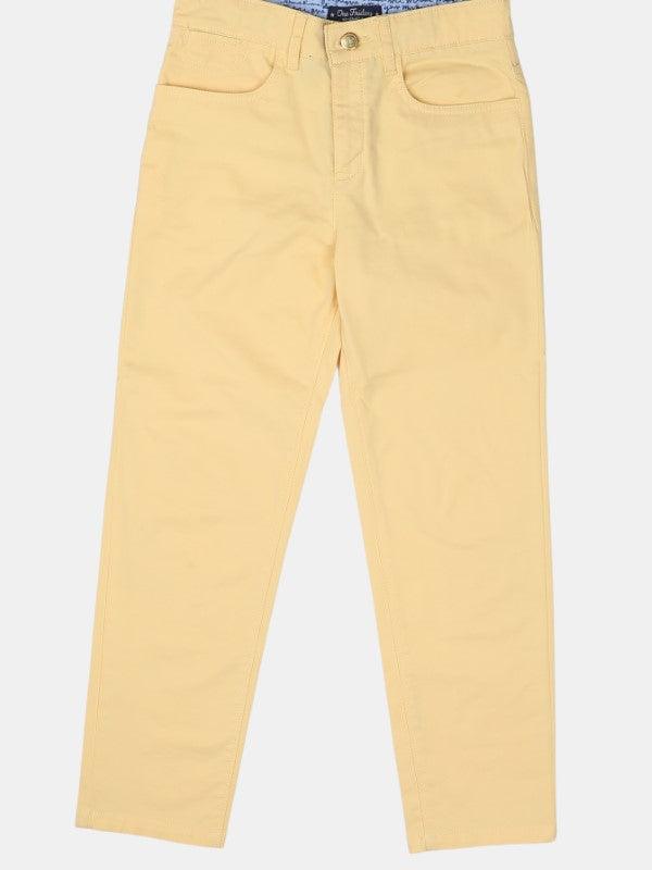 Yellow Solid Trouser - One Friday World