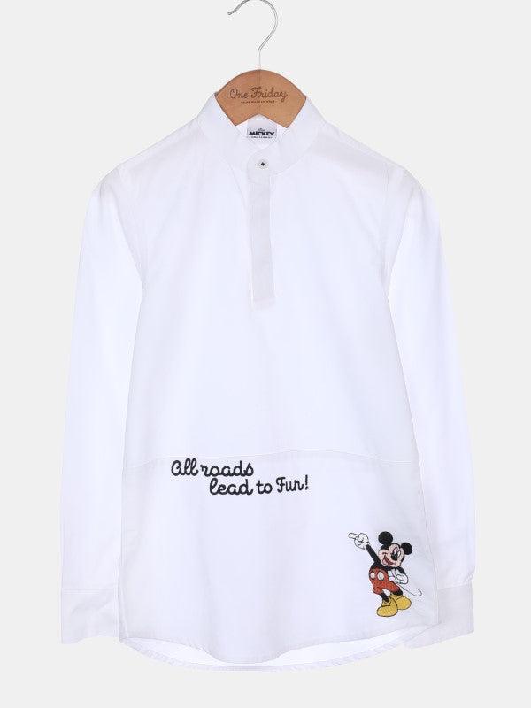 White Mickey Shirt - One Friday World