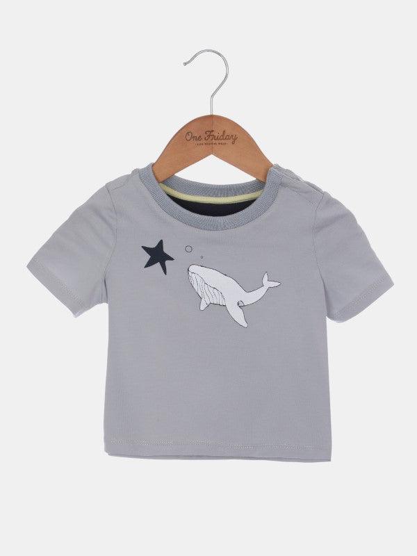 Grey Shark Fish T-shirt - One Friday World