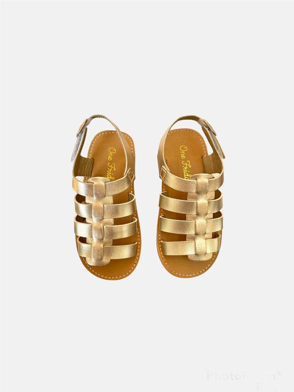 Gold Party Wear Sandal - One Friday World