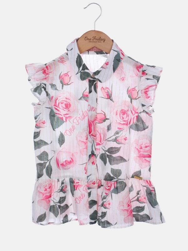 Pink Floral Printed Top - One Friday World