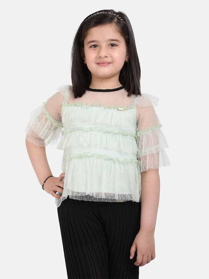 Mint Frill Top - One Friday World