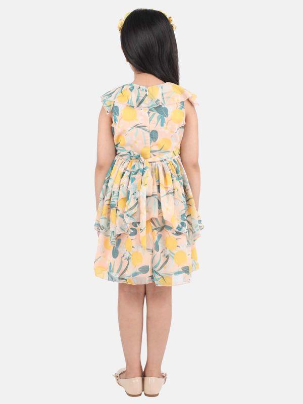 Off-white Floral Print Dress - One Friday World