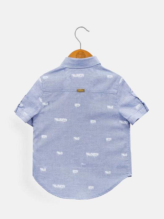 Blue Printed Shirt