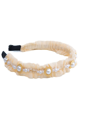 One Friday White & Gold Chain Hairbands