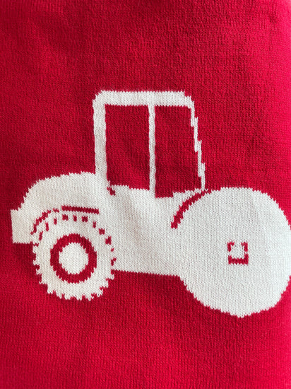 Red Tractor Blanket - One Friday World