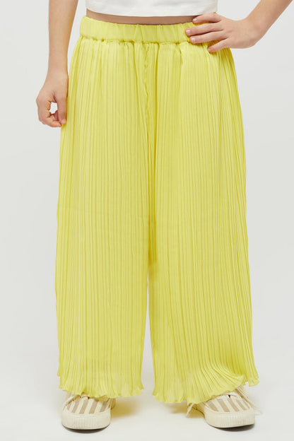 One Friday Crushed Yellow Culotte - One Friday World