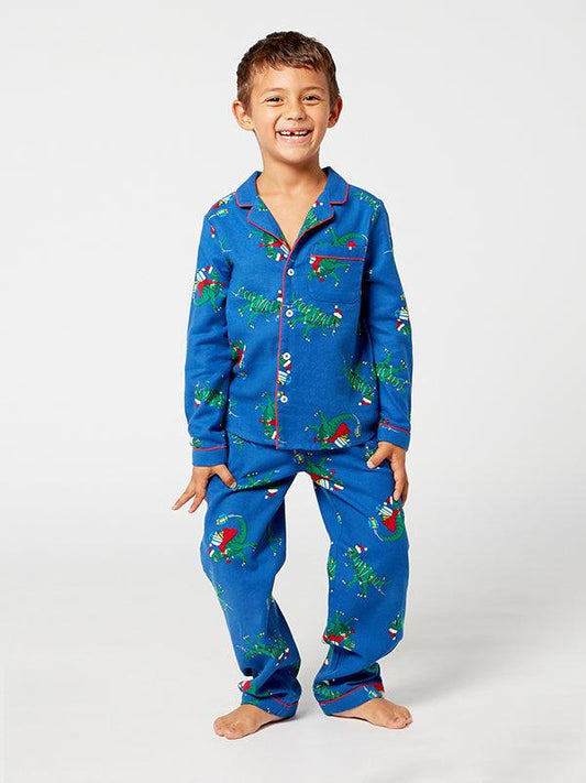 Buy Knitting Doodles Blue Football Print Night Suit Set For Boys Online |  Aza Fashions