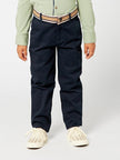 One Friday Classic Navy Blue Pants with Belt style waistband - One Friday World