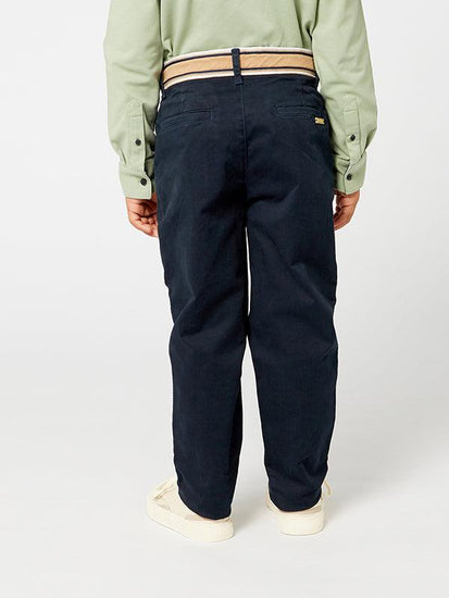 Classic Navy Blue Pants with Belt style waistband - One Friday World