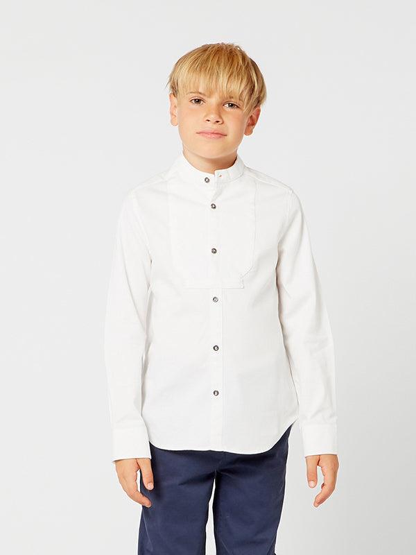Chinese Collar Shirt - Off White Collar Shirt for Kids Boys Online ...