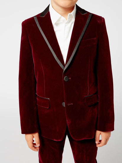 Red Velvet 2 Piece Suit - One Friday World