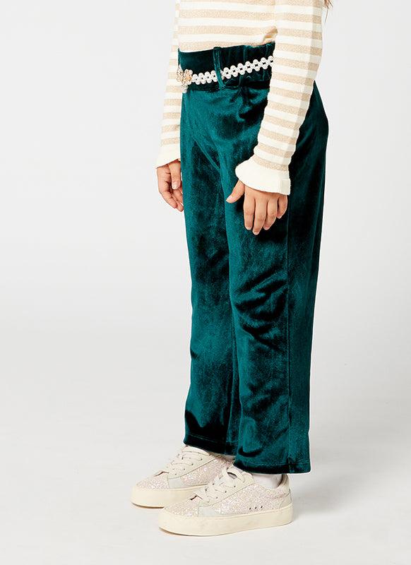 Solid Green Corduroy Pants - One Friday World
