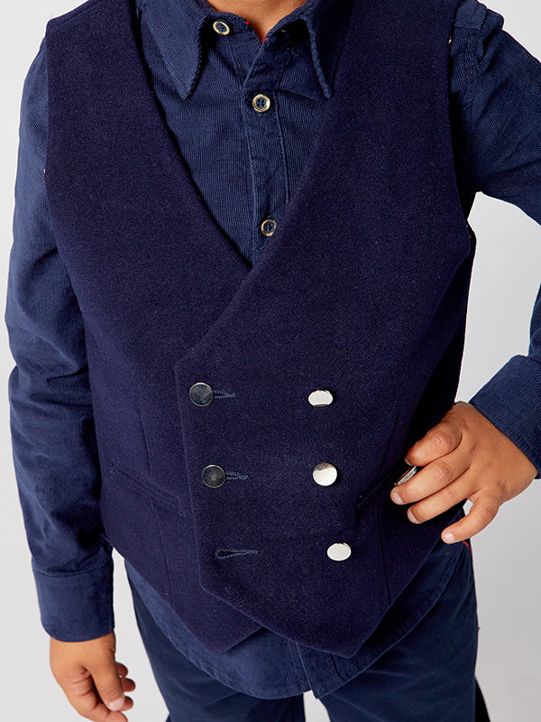 Navy Blue Marvel Waist Coat