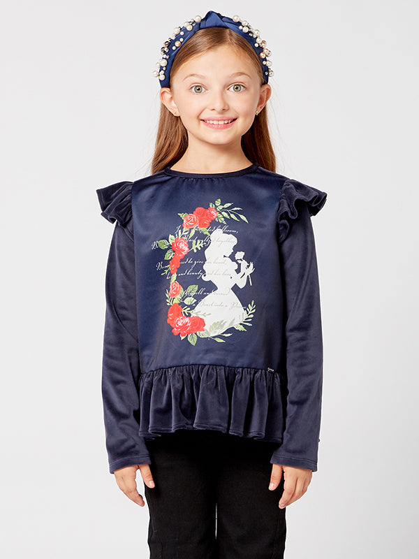 One Friday Navy Blue Princess Top