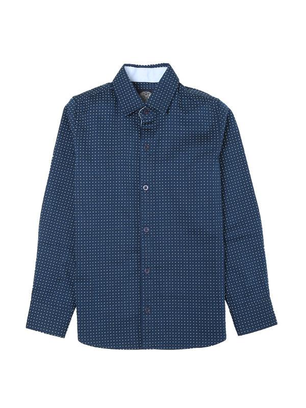Navy Blue Dotted Shirt - One Friday World