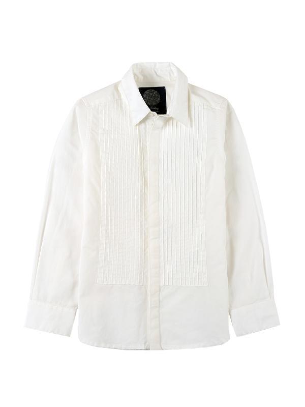 White Solid Formal Shirt - One Friday World