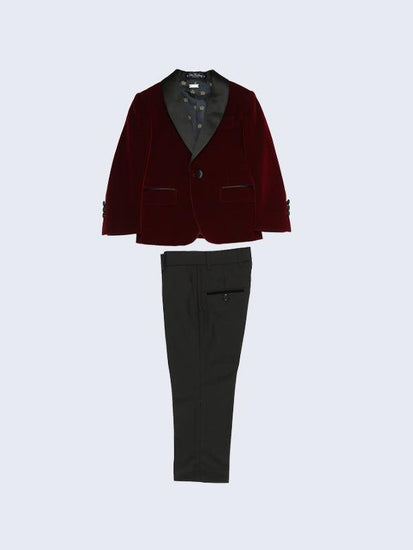 Burgundy 3 Piece Solid Suit - One Friday World