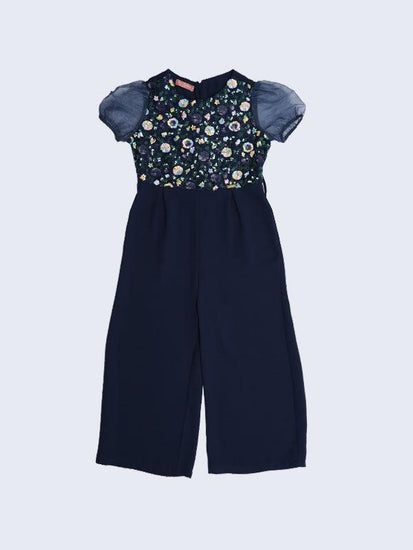 Navy Blue Half Sleeves Jumpsuit - One Friday World