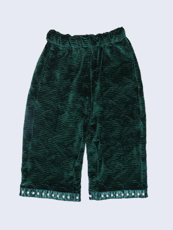 Green Frill Trouser - One Friday World
