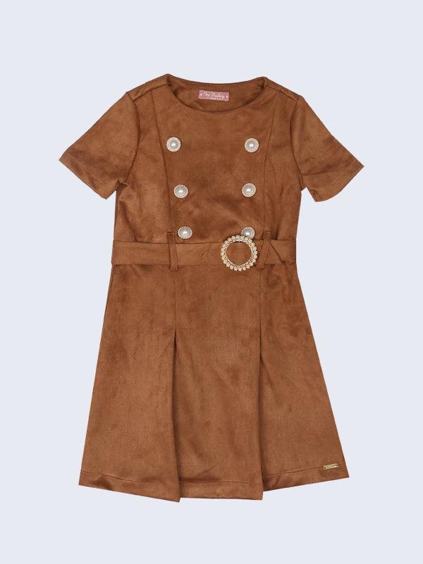 Brown Suede Dress - One Friday World