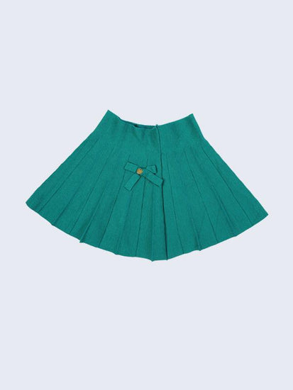 Green Solid Skirt - One Friday World