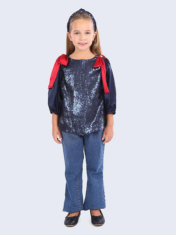 Blue Sequin Top - One Friday World