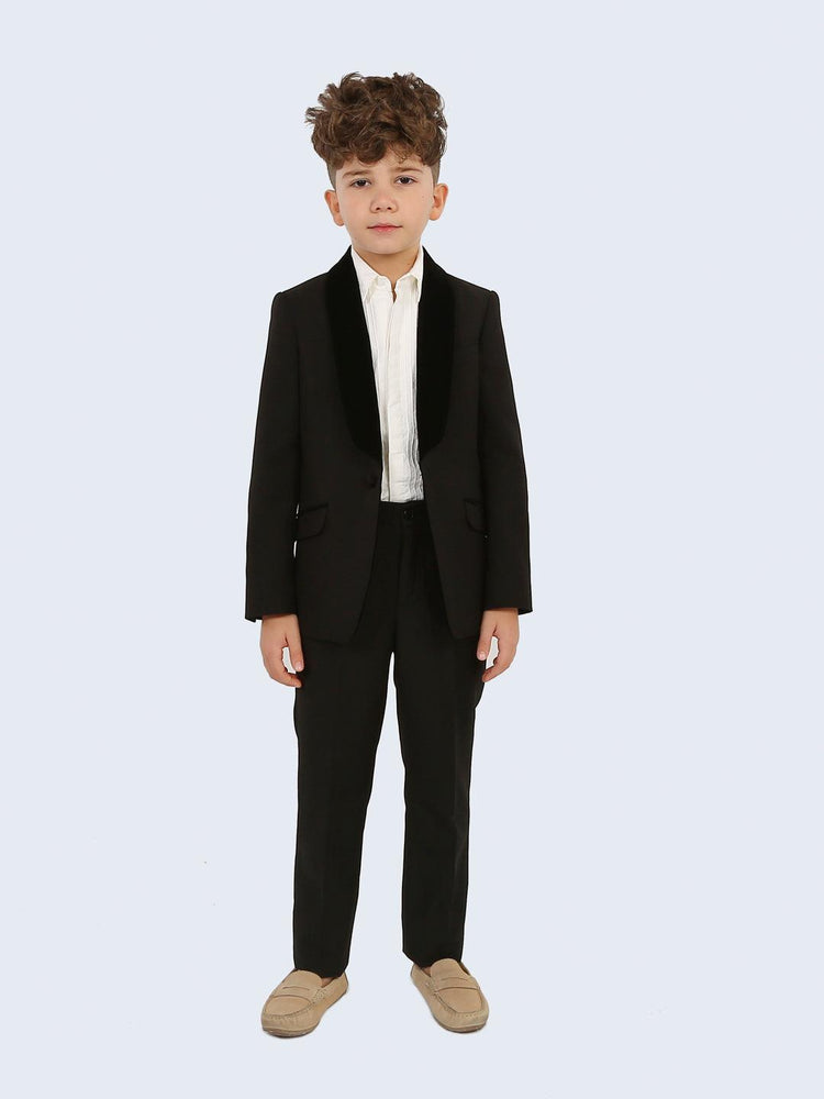 Black 3 Piece Solid Suit - One Friday World