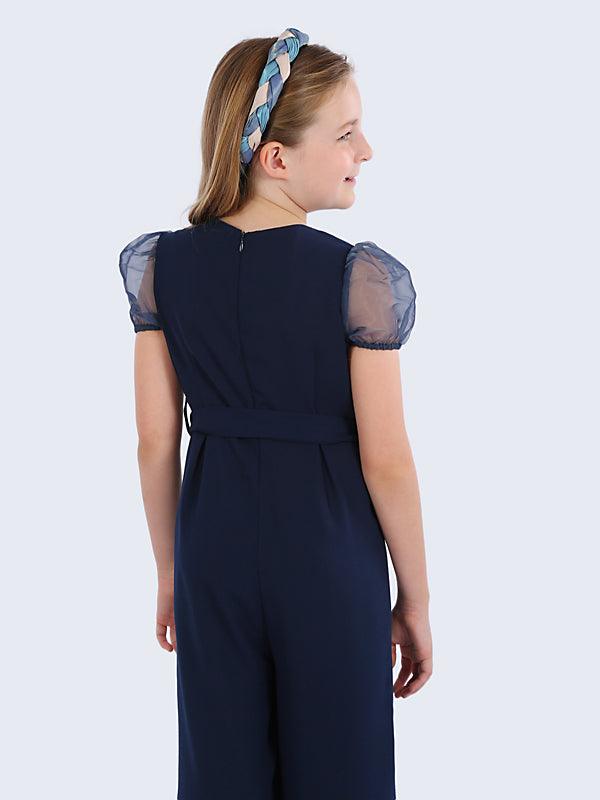 Navy Blue Half Sleeves Jumpsuit - One Friday World