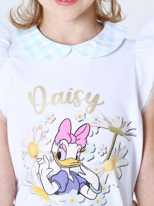 White Daisy Duck Top - One Friday World