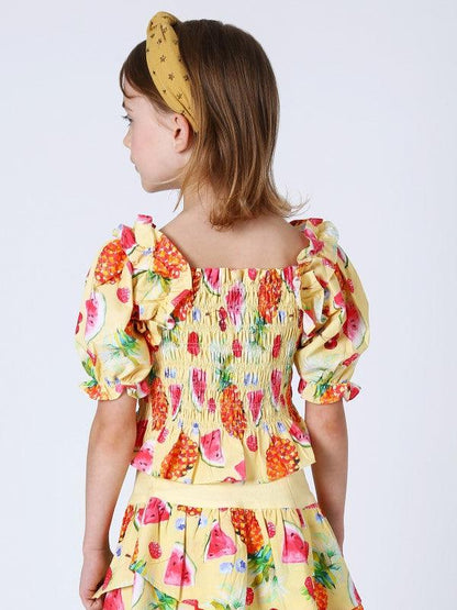 One Friday Yellow Printed Top - One Friday World