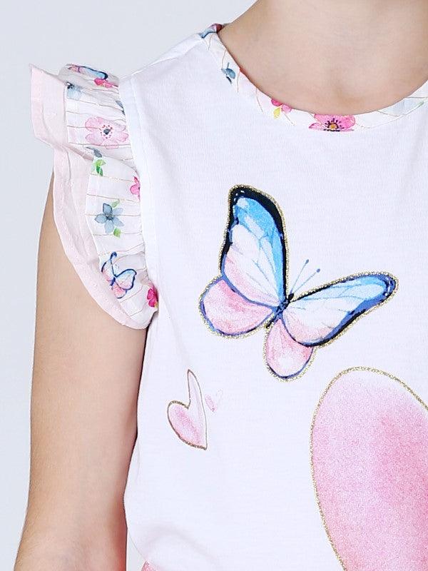 Pink Butterfly Top - One Friday World