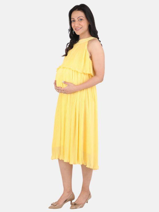 Yellow Mommy Frill Dress