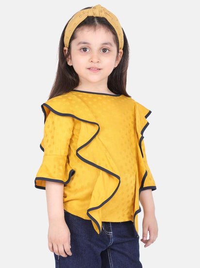 Yellow 3/4 Sleeve Top - One Friday World