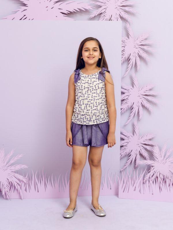 Lilac Solid Shorts - One Friday World